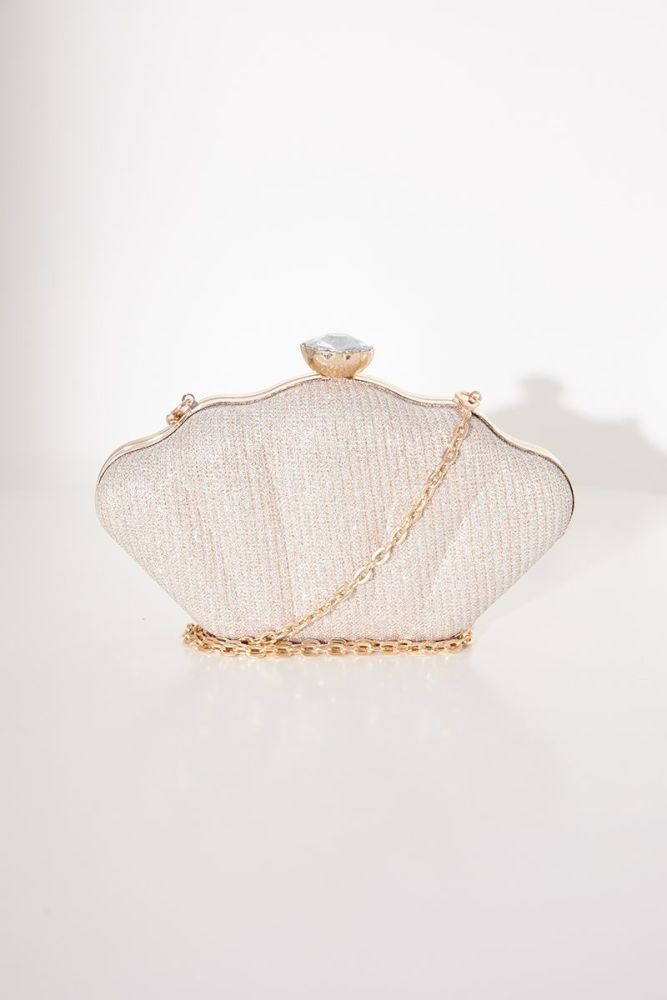 Good Shell Shape Rhinestone Decor Crossbody Bag