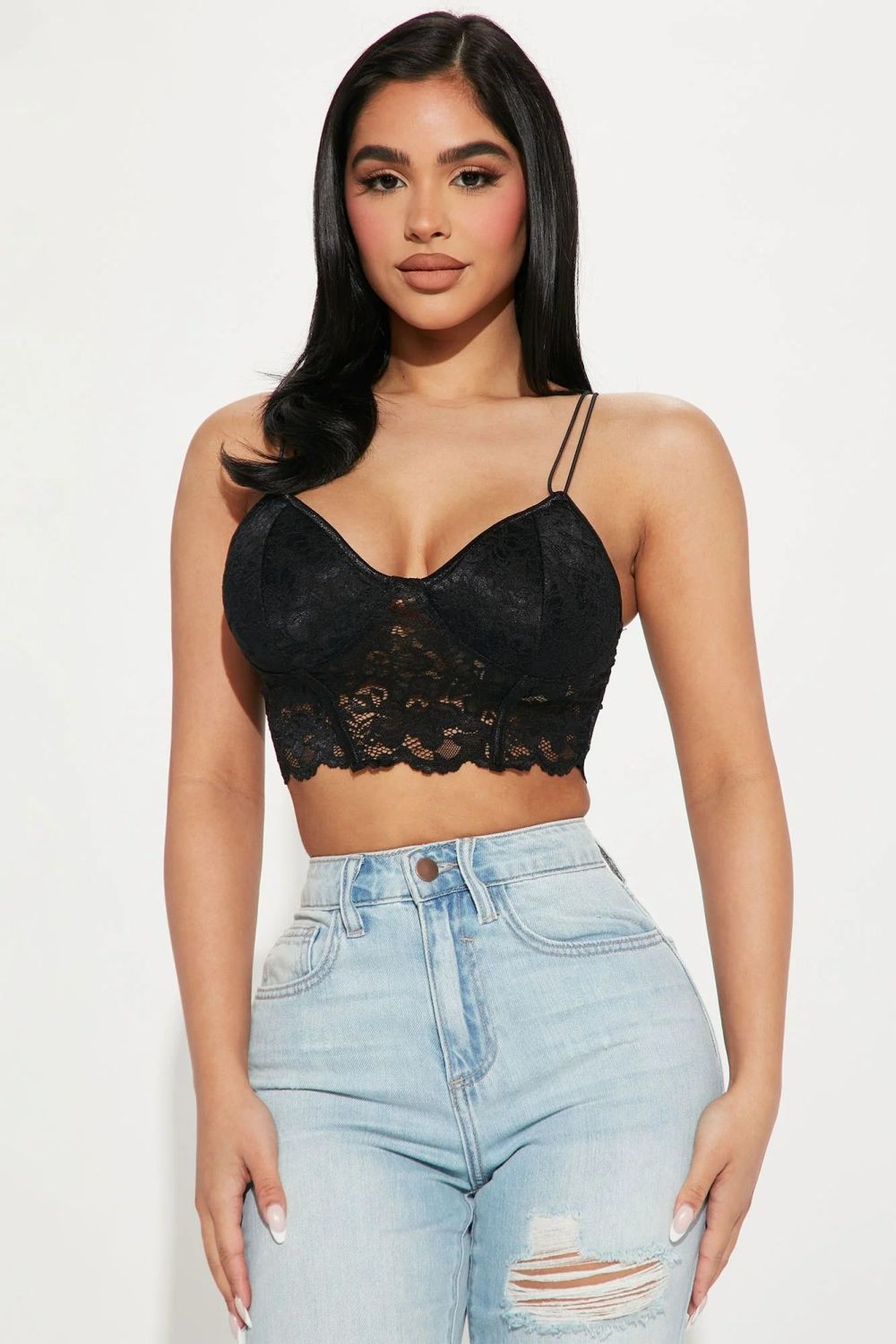 Black Lace Bralette Top