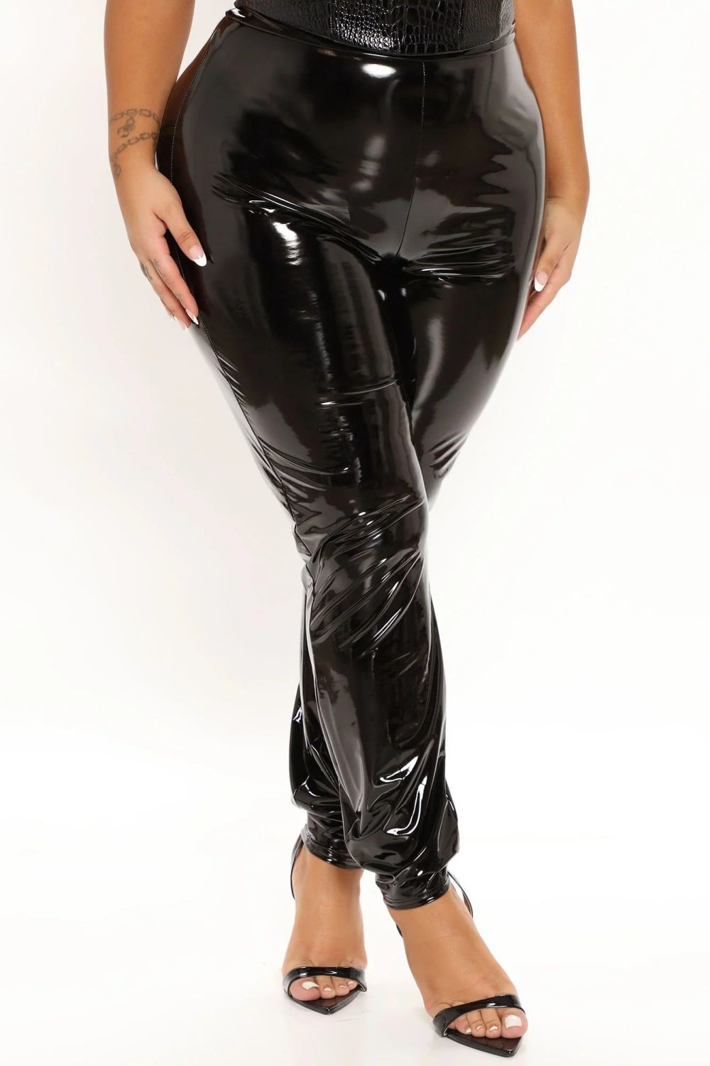 Love Me Latex Black Pant Size: 1XL