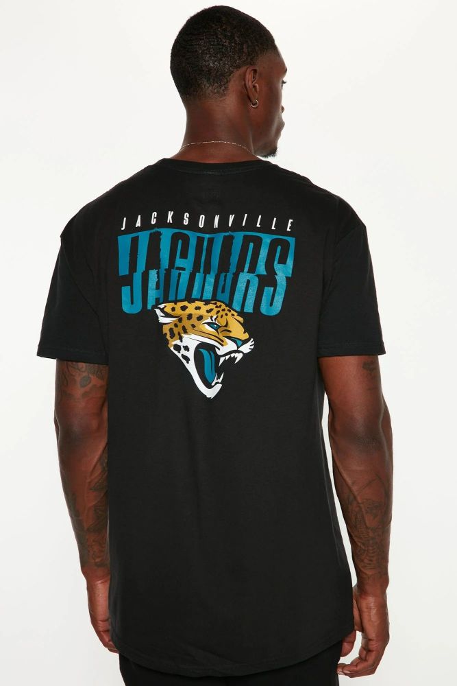 Jaguars Split Short Sleeve Black T-Shirt Size: L