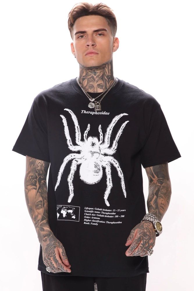 Arachnophobia Short Sleeve Black T-Shirt Size: M