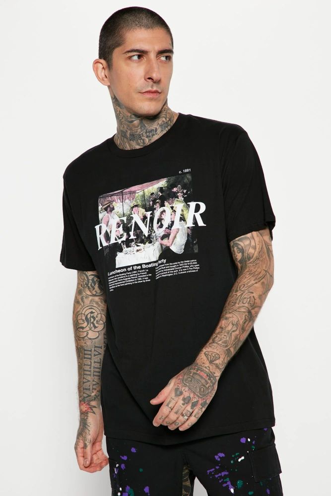 Renoir Luncheon Short Sleeve Black T-Shirt Size: L