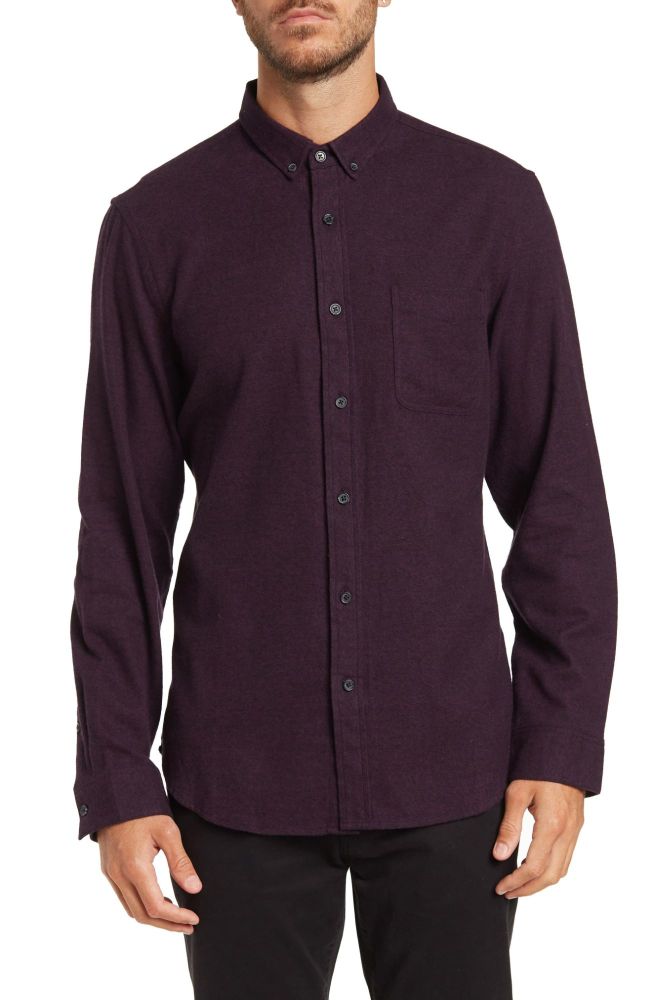 Purple Grindle Long Sleeve Trim Fit Shirt Size: 2XL