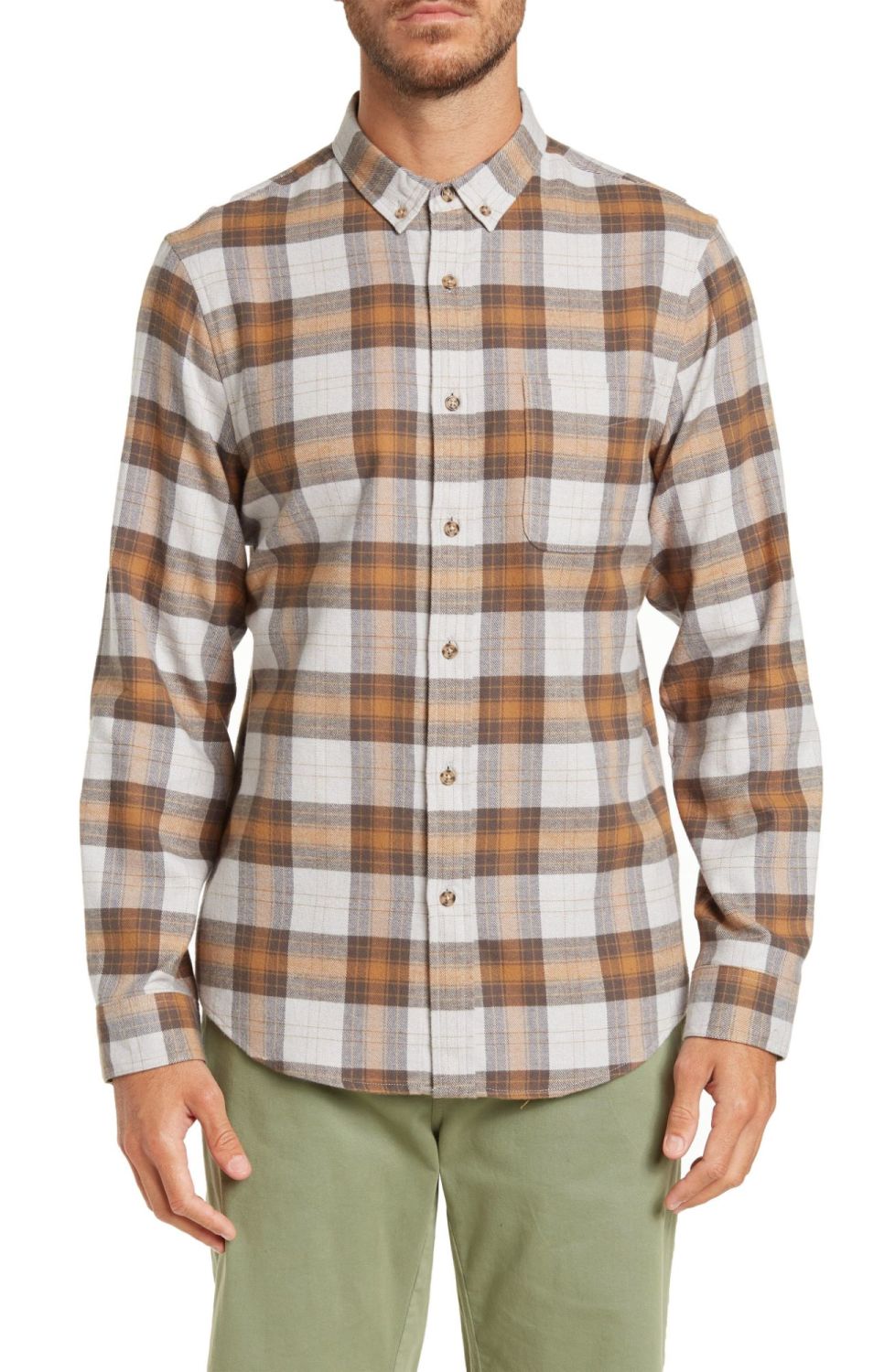 Grindle Trim Fit Flannel Long Sleeve Shirt Size: 2XL