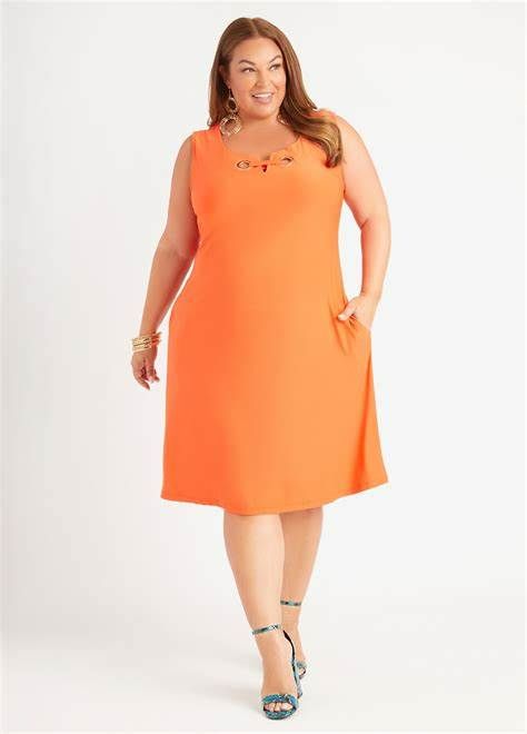 Orange Ring Embellished A Line Dress Size:18/20