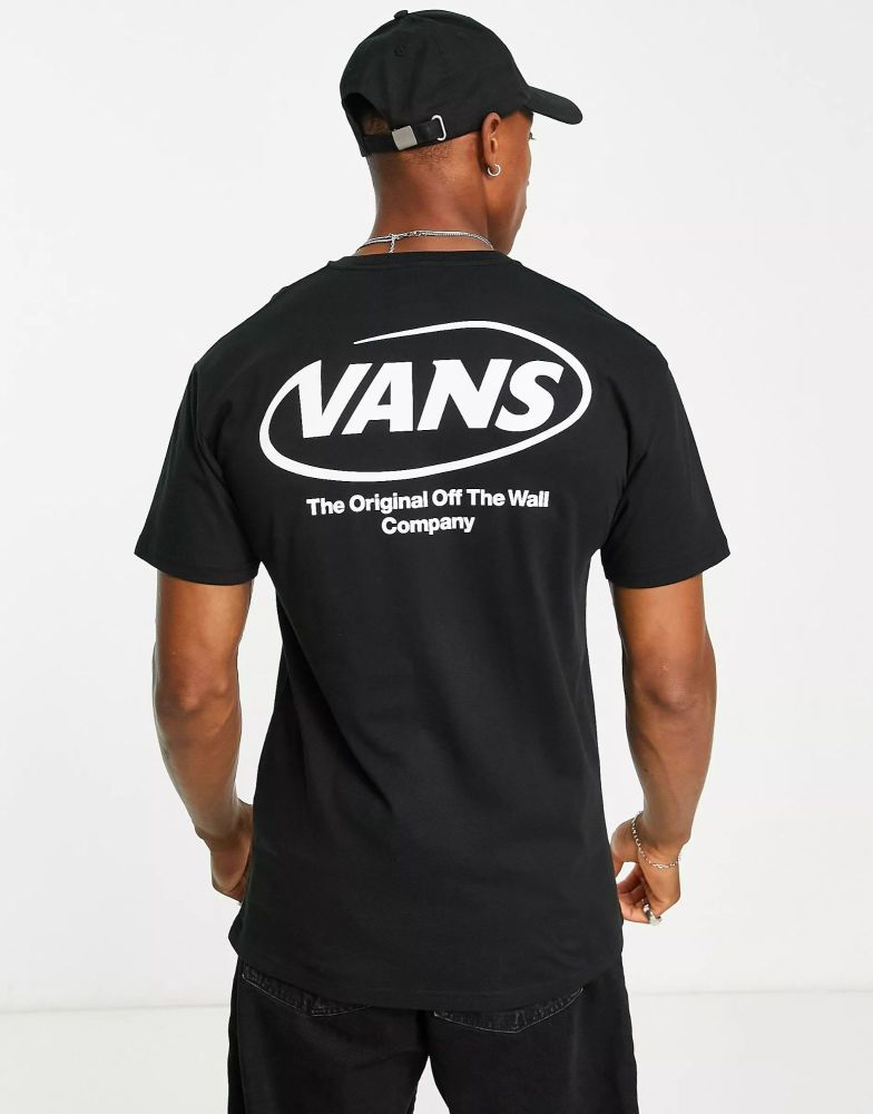 Vans Logo Back Print Black T-Shirt Size: M