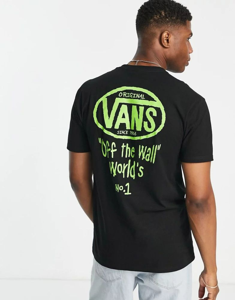 Vans Sketch Logo Back Print Black T-Shirt Size: M