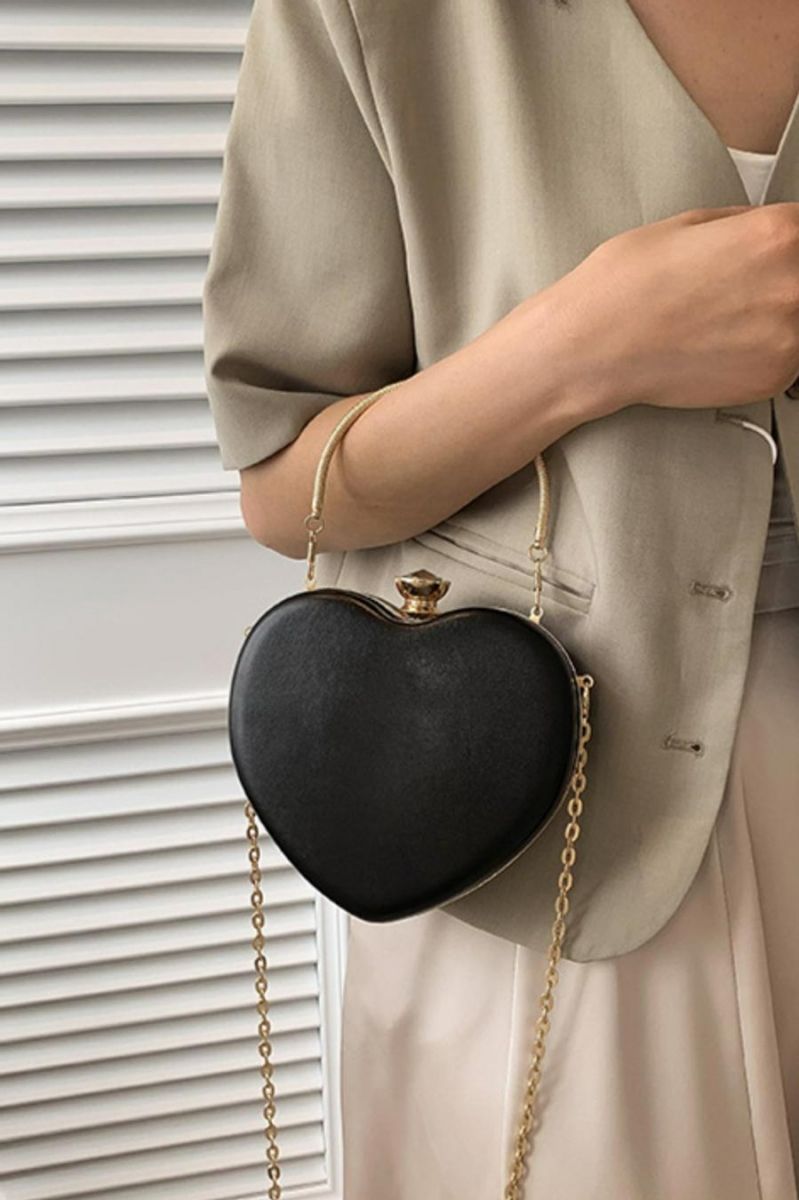 Heart Shape Pu Crossbody Handbag