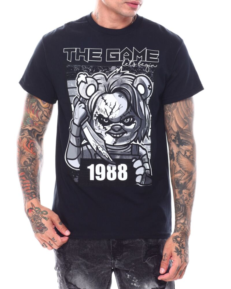 Black 1988 Graphic Print T-Shirt Size: L