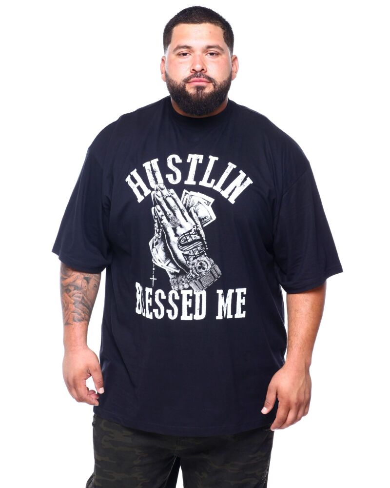 Black Hustle Blessed Me S/S Tee (B&T) Size: 3X-Large