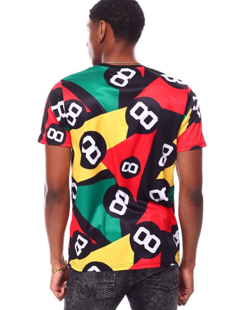 All Over Multi Print 8 Ball Tee Size: M