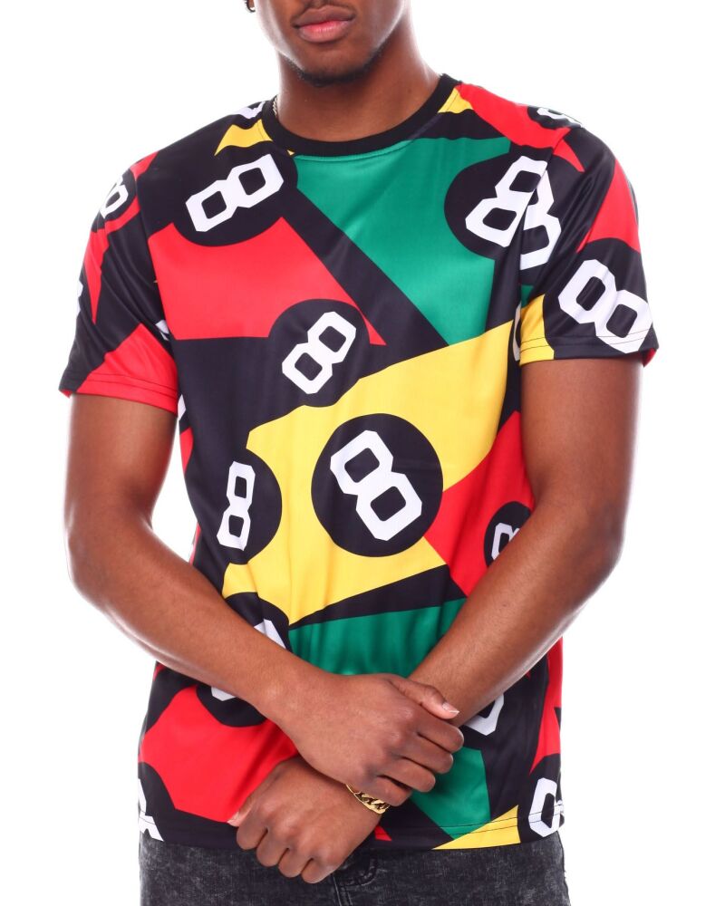 All Over Multi Print 8 Ball Tee Size: M