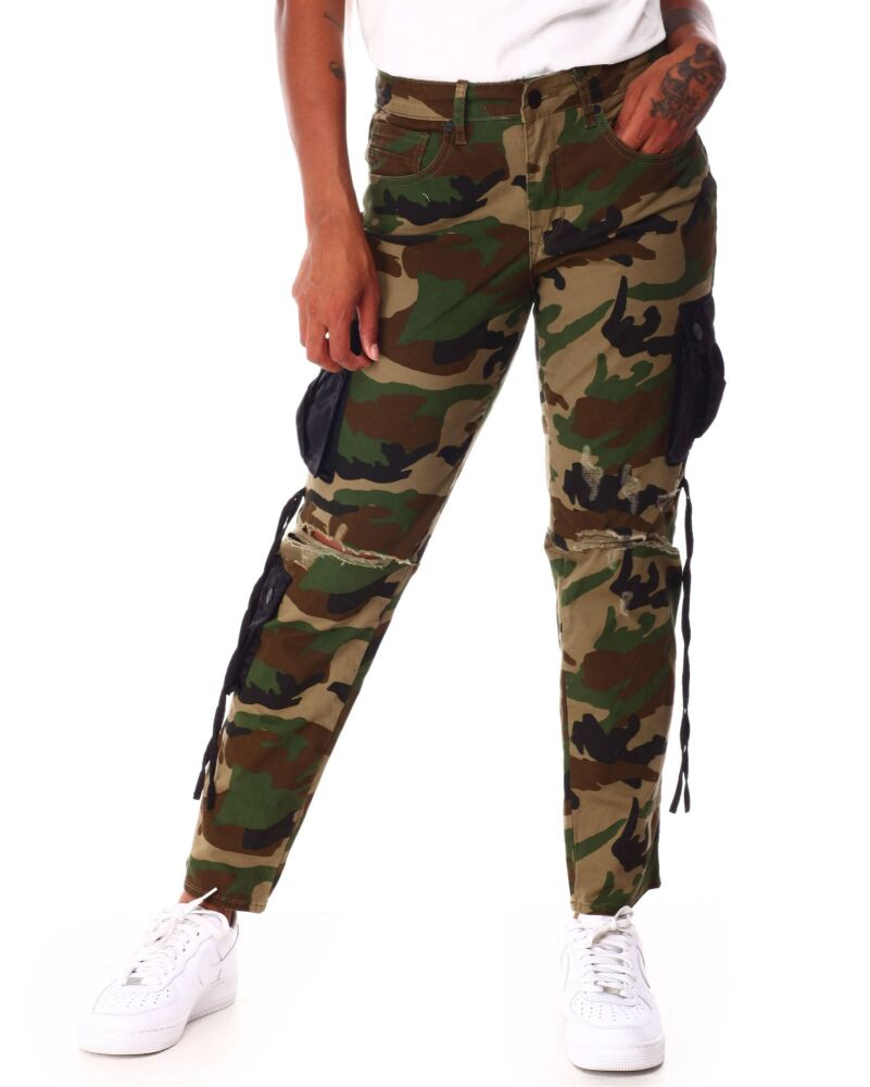 Camo High Rise Relax Tapered Pant  Size: 25