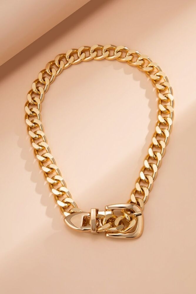 Gold Choker Belt Necklace (length: 40cm) SKU: GCBN-CN