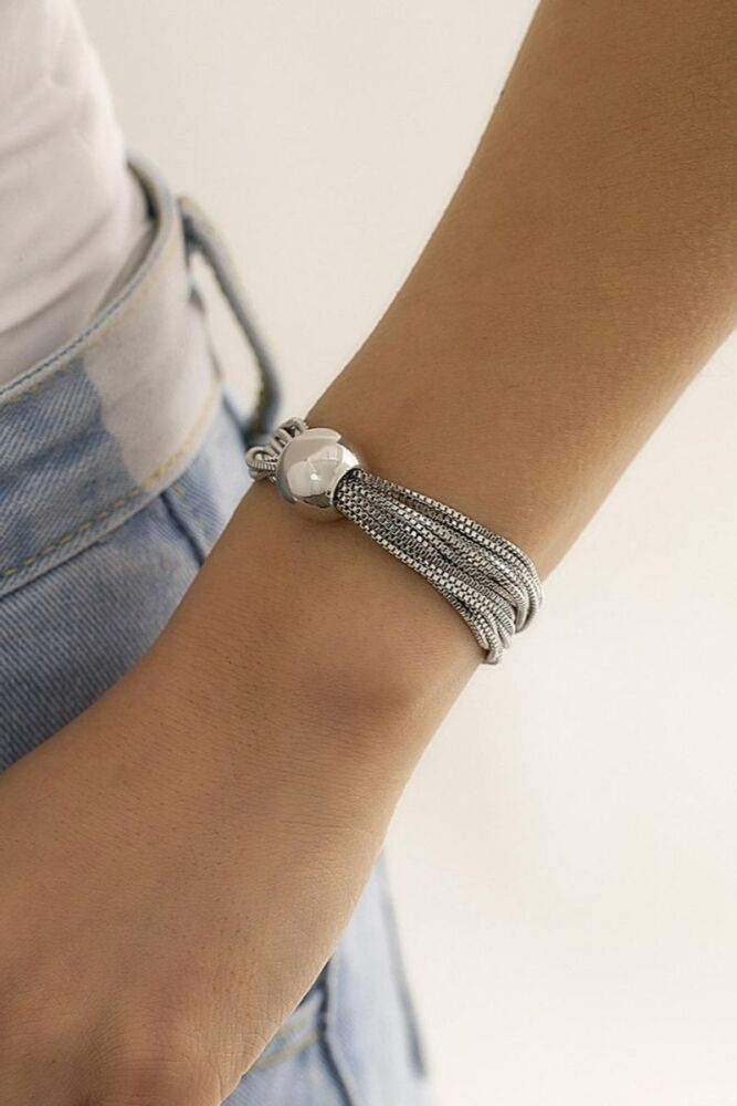 Silver One Pc Multilayer Bracelets (length:16 5cm)