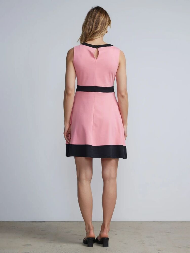 Pink Fit & Flare Dress Size: L #CBVN7