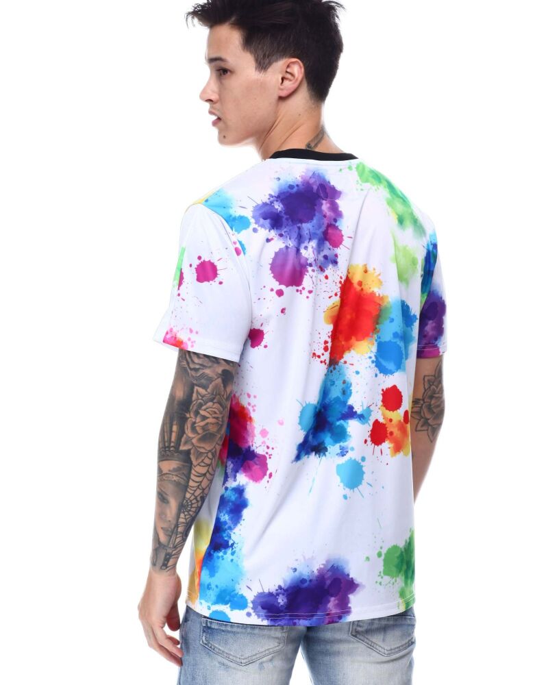 All Over Paint Splatter T-Shirt Size: L