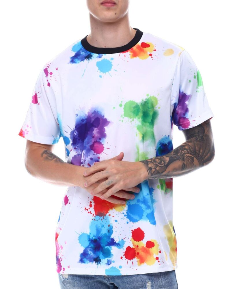 All Over Paint Splatter T-Shirt Size: L