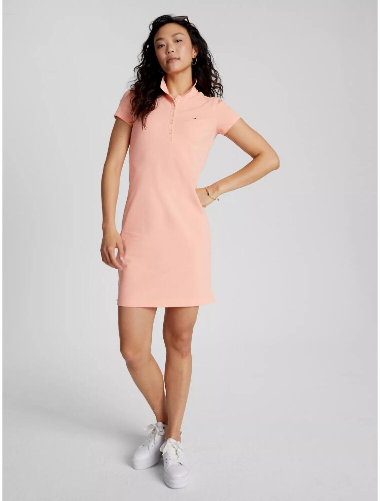 Tommy Hilfiger Stretch Cotton Polo Dress #C7SV86 Size: L