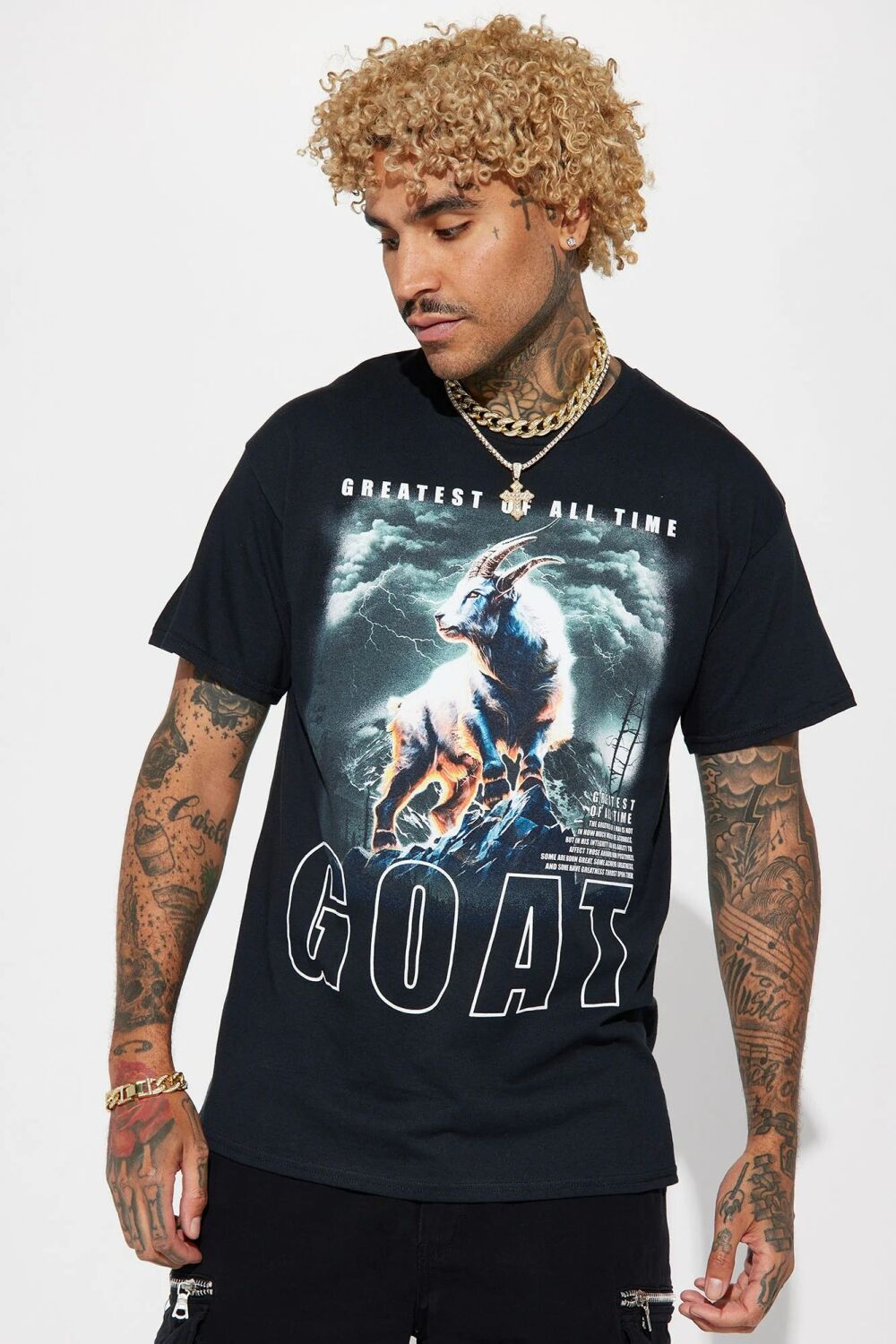 Goat Hill Short Sleeve Black T-Shirt Size: L