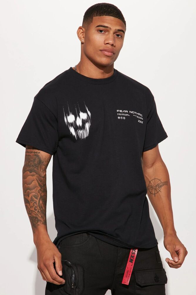 Black Fear Nothing Short Sleeve T-Shirt Size: 1XL