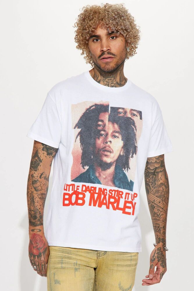 Bob Marley Stir It Up White Short Sleeve T-Shirt Size: S