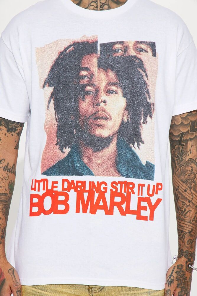 Bob Marley Stir It Up White Short Sleeve T-Shirt Size: S