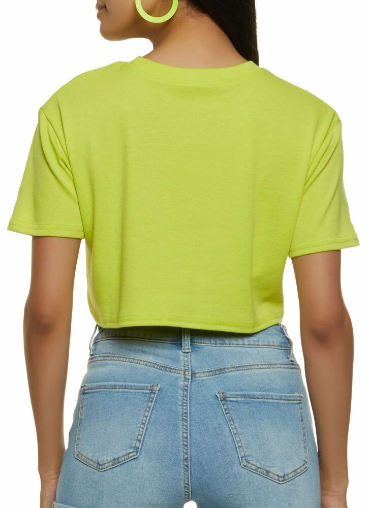Lime Basic Cropped Tee