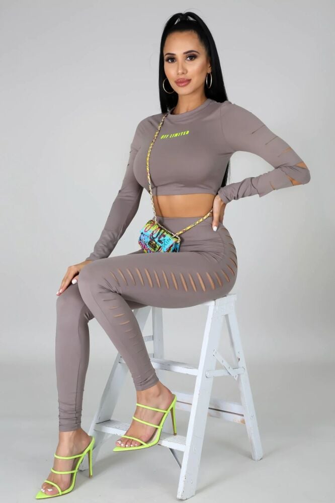 Charcoal Off Limited Legging Set Size: M