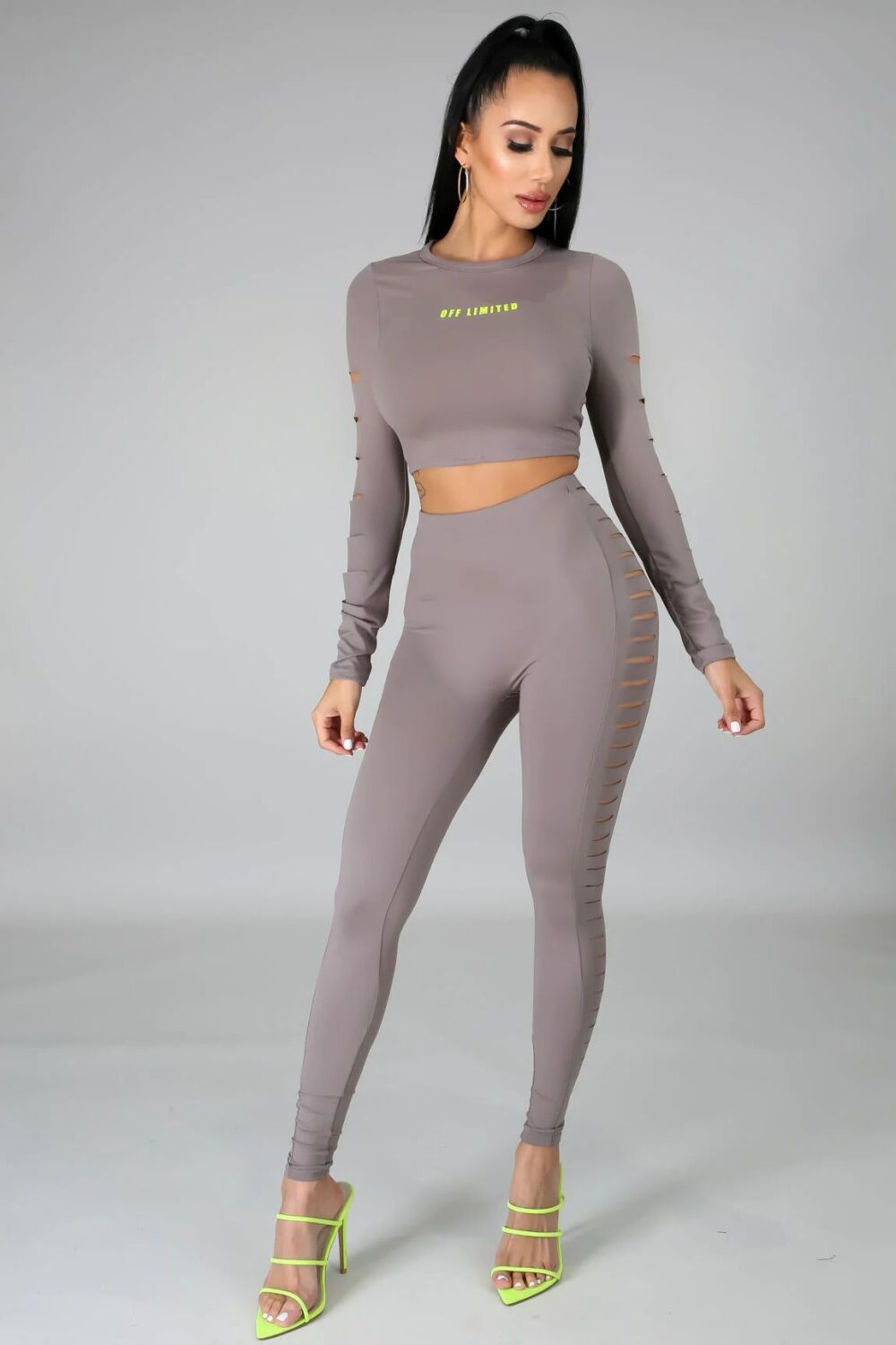 Charcoal Off Limited Legging Set Size: M