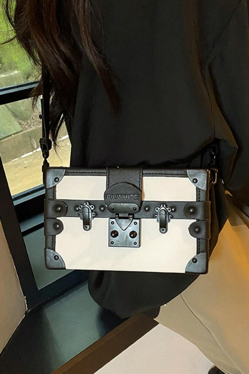 White Box Shape Crossbody Bag
