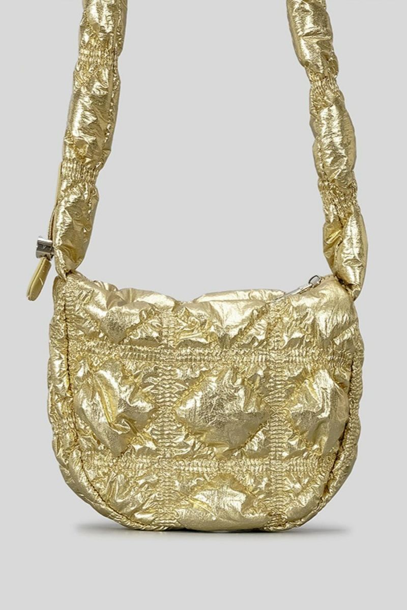 Gold Zip-up Shoulder Bag COMING SOON