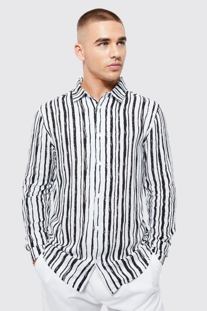 Long Sleeve Stripe Detail Shirt