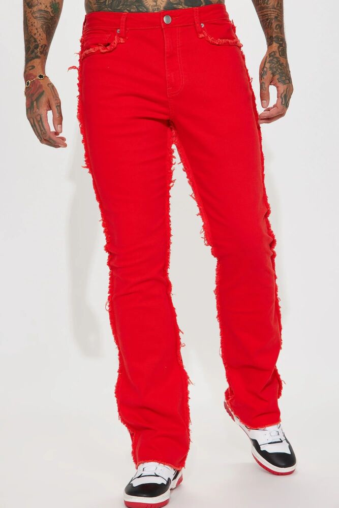 Size: 36 Red Skinny Flare Fit Pants SKU: 475869