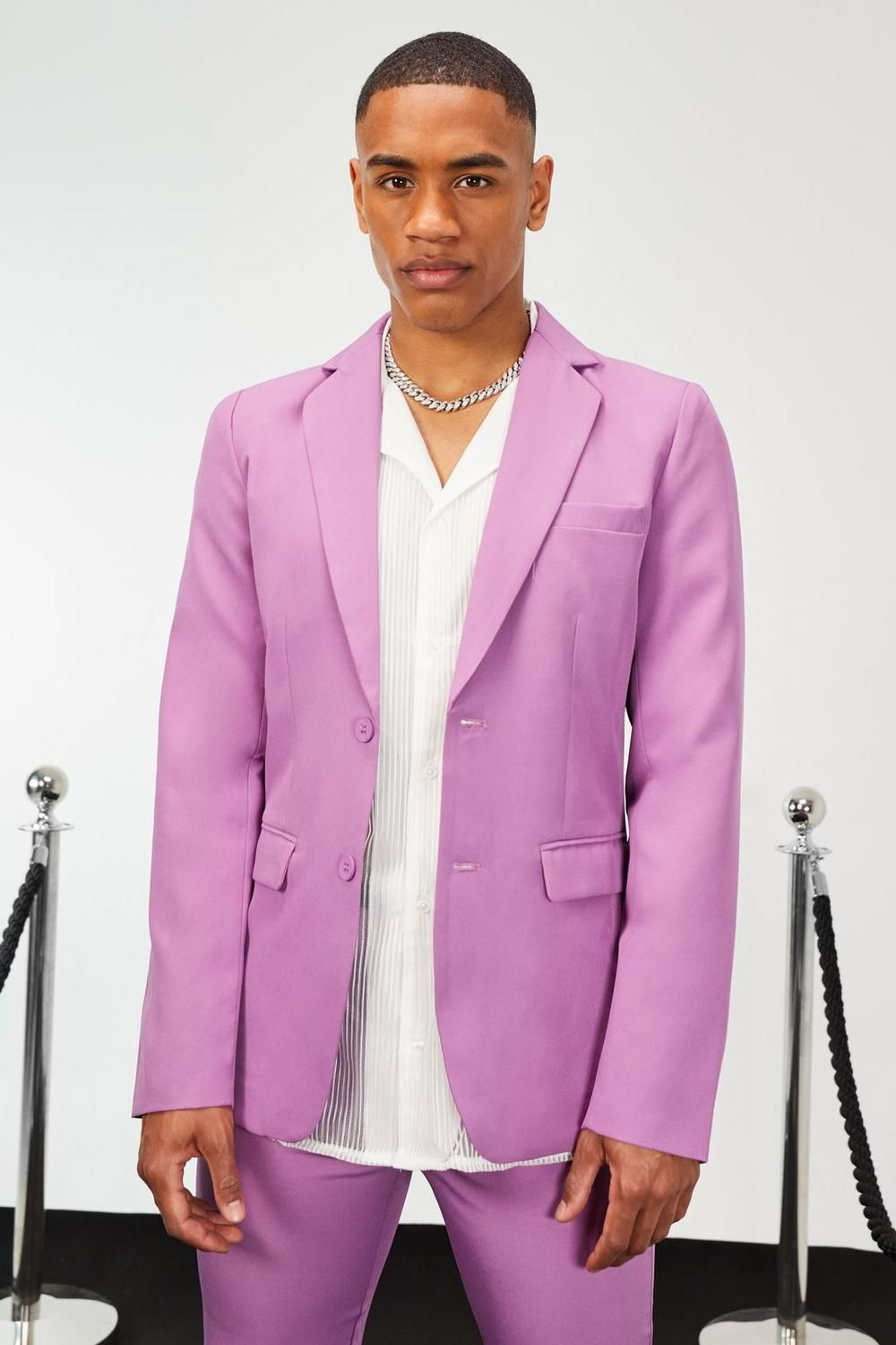 COMING SOON Size: ML Purple Skinny Fit Suit Jacket