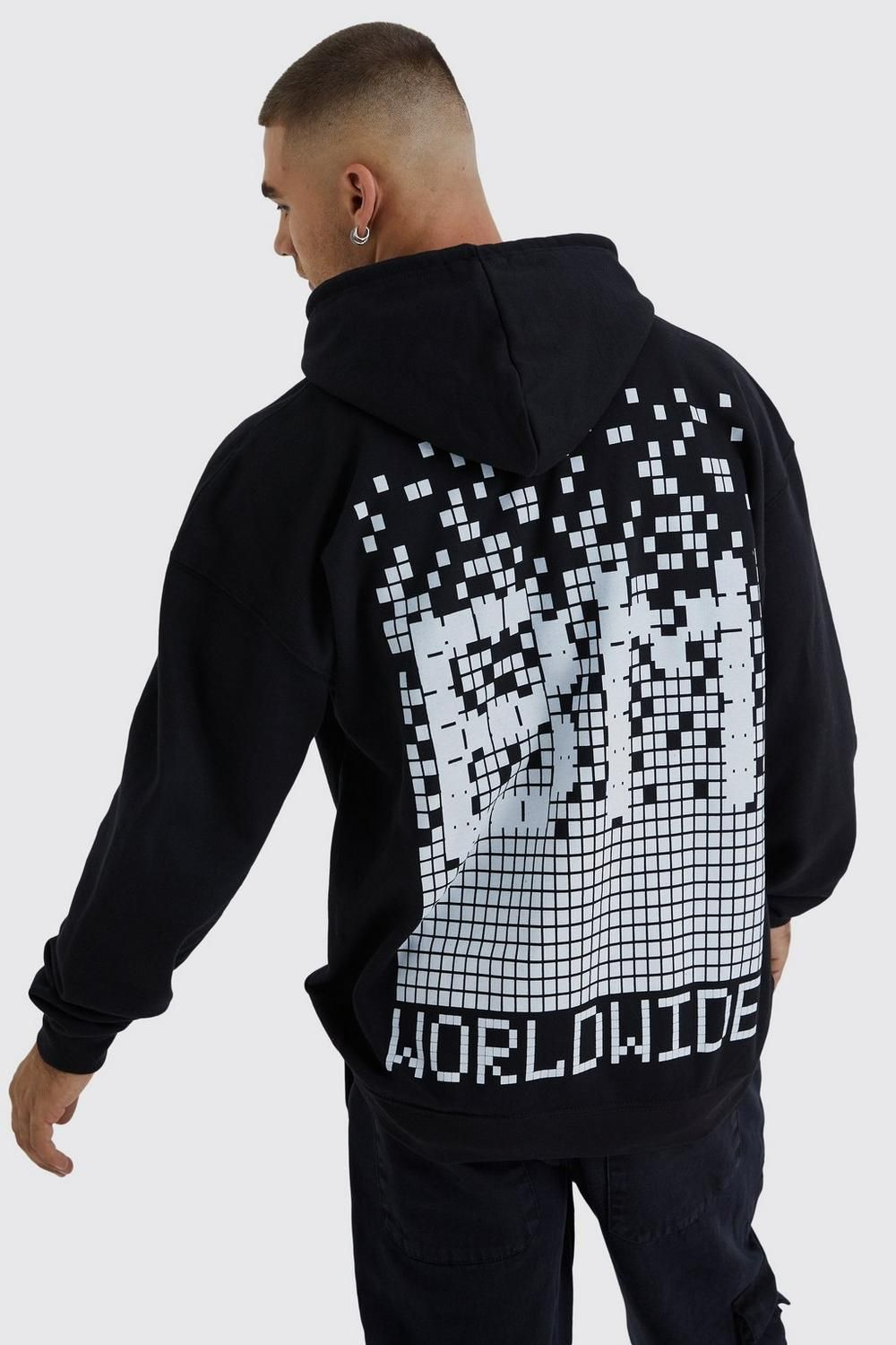 COMING SOON! Oversized Pixilated Graphic Hoodie