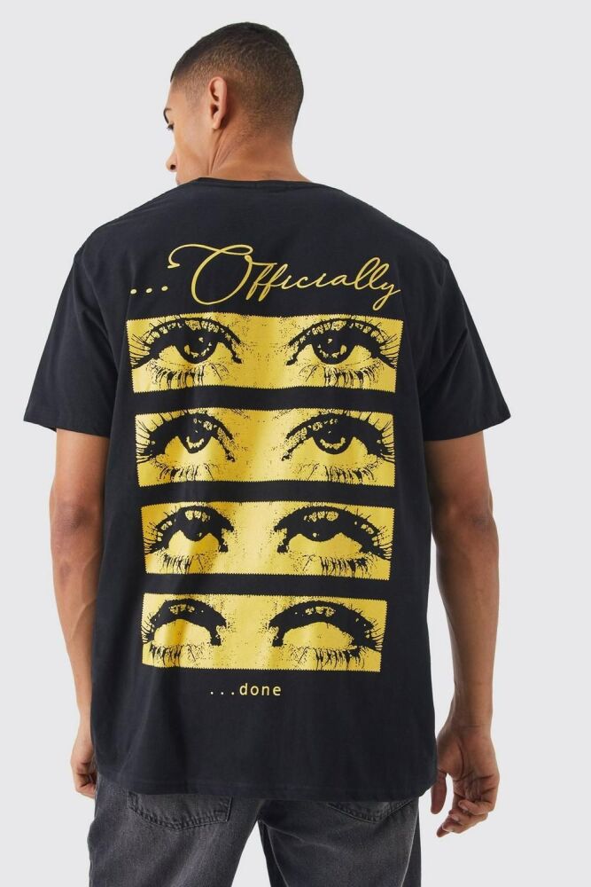 Size: M Oversized Fit Eye Graphic T-shirt