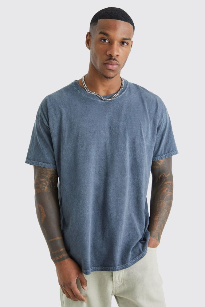 Size: XS Charcoal Oversized Wash Limited Edition Wash T-shirt