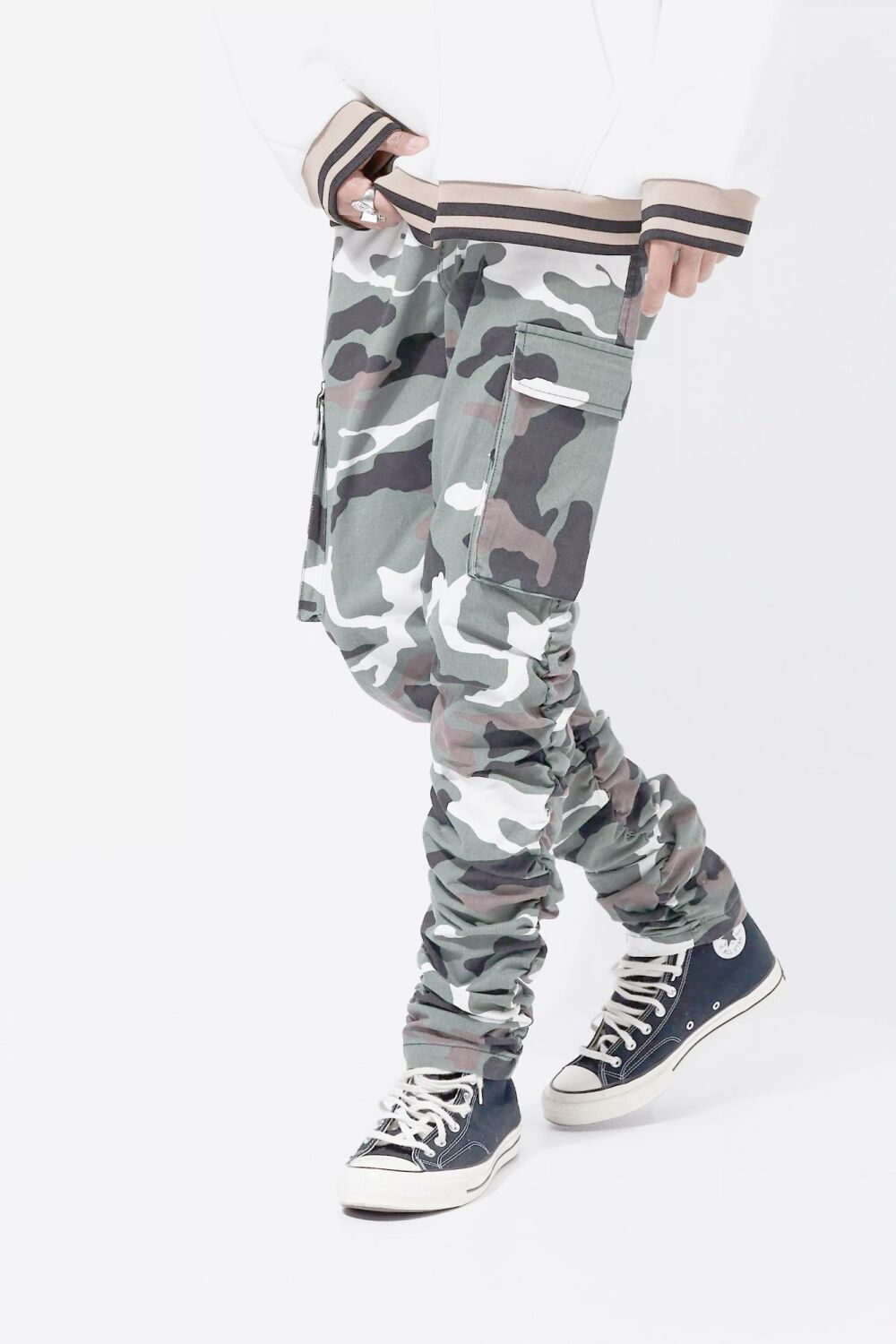 COMING SOON! Size: S Camouflage Straight Fit Cargo Pants