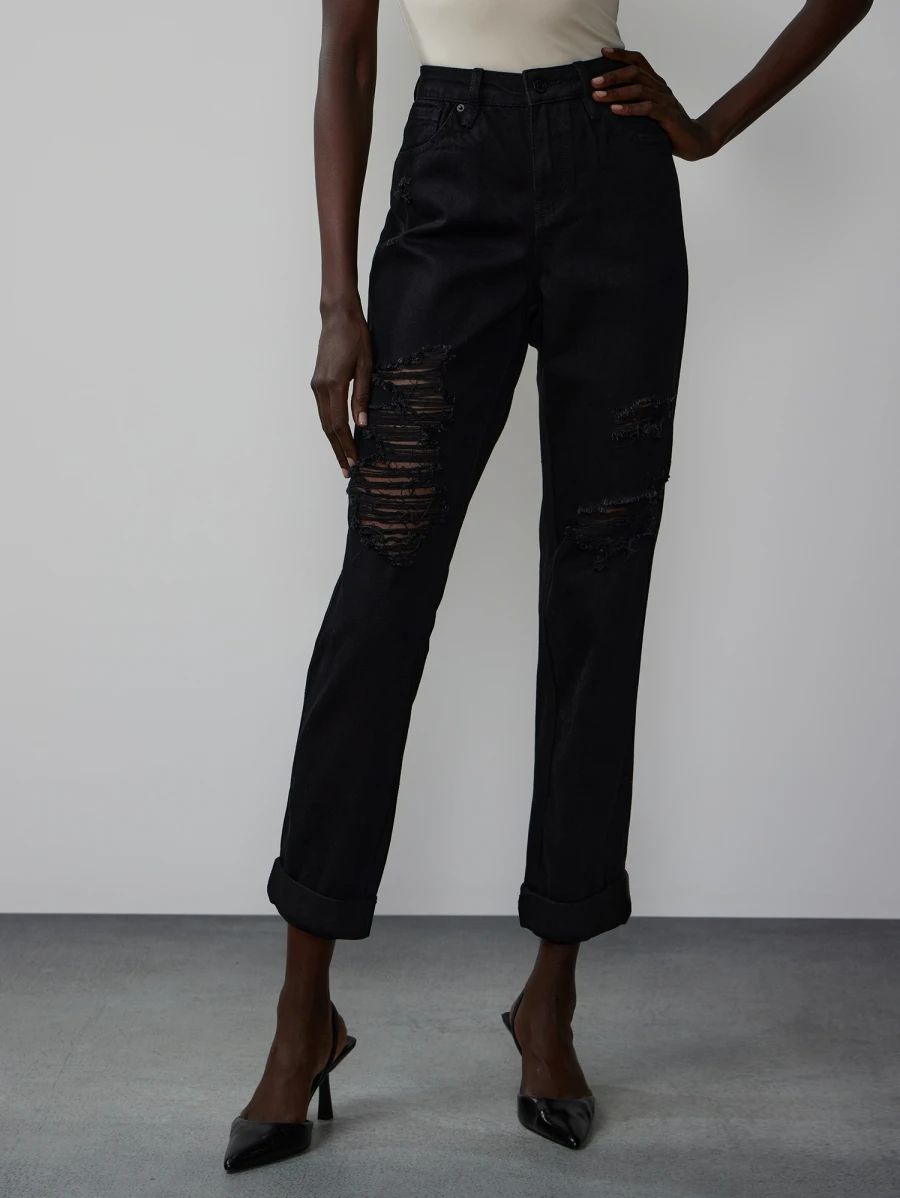 Gen Double Button Destructed Skinny Jean