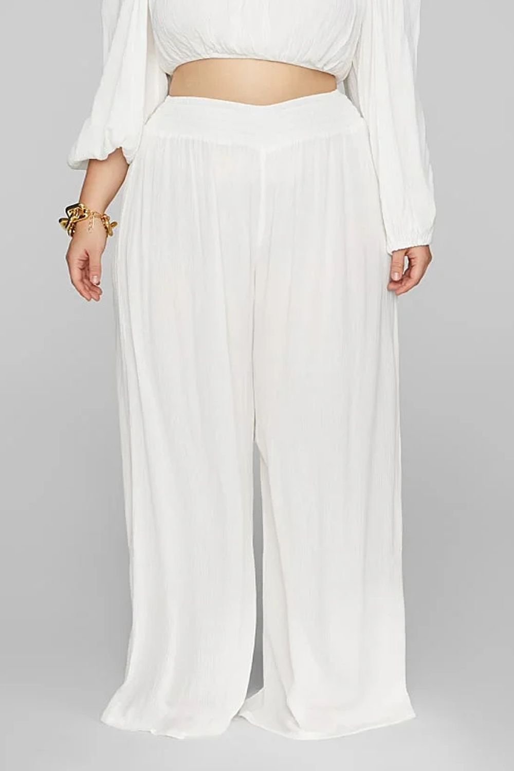 Size: XL/1XL White Wide Leg Pants