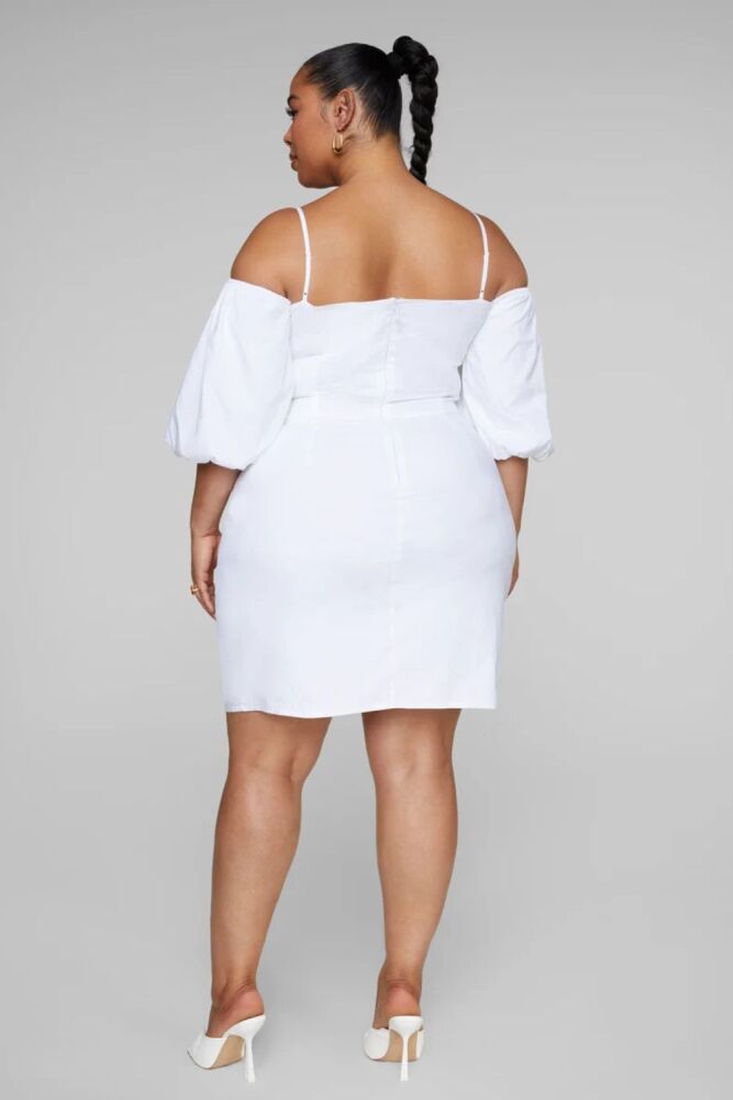 White Double Tie Front Dress SKU#F18919