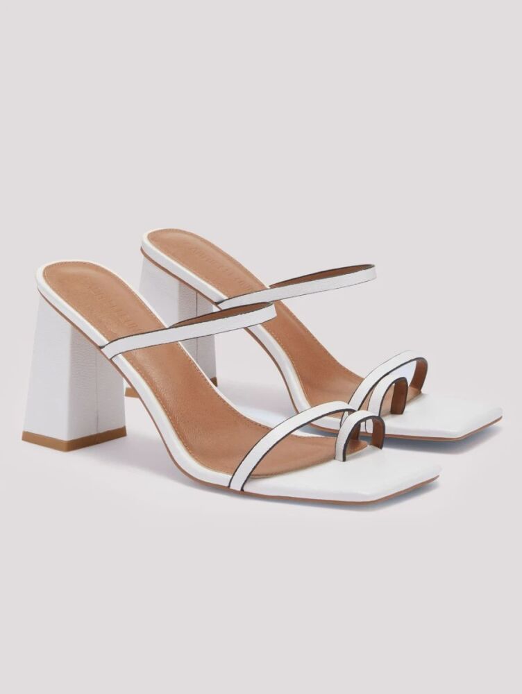 Gabrielle Union Classis Square Toe Block-Heel Sandals Size: 9.5