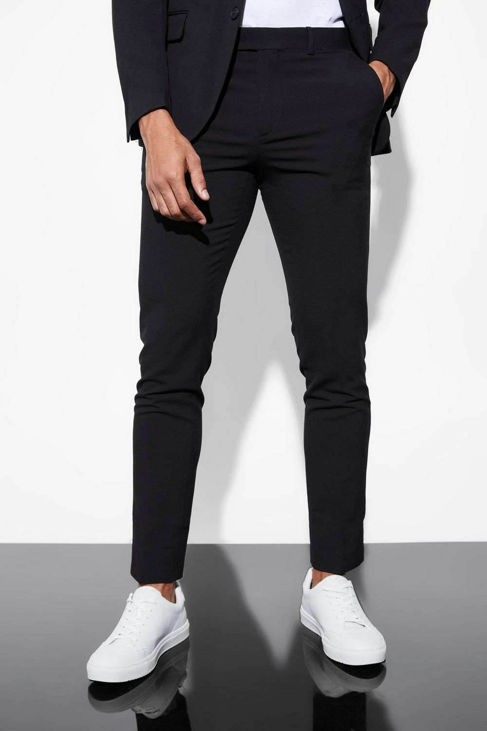 Black Super Skinny Suit Pants Size: 36 Product Code: P9748