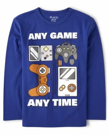Boys Any Game Graphic Print Tee