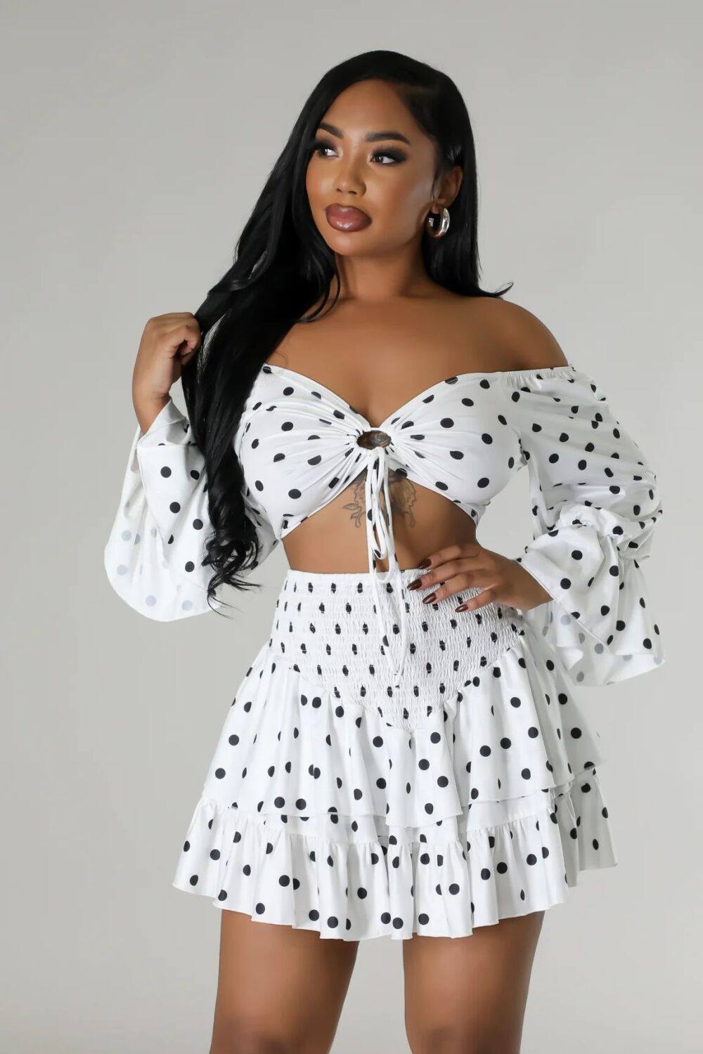 White Mini Obsession Skirt Set SKU: 567431