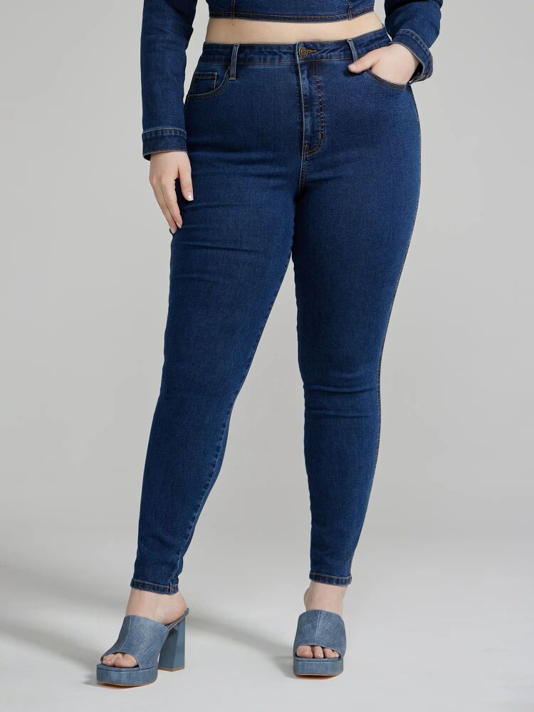 Skinny Jeans with Peplum Belt SKU: 544481