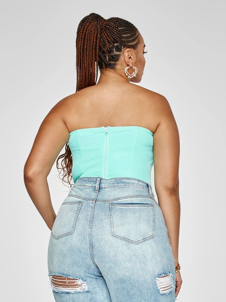 Teal Green Corset Style Top