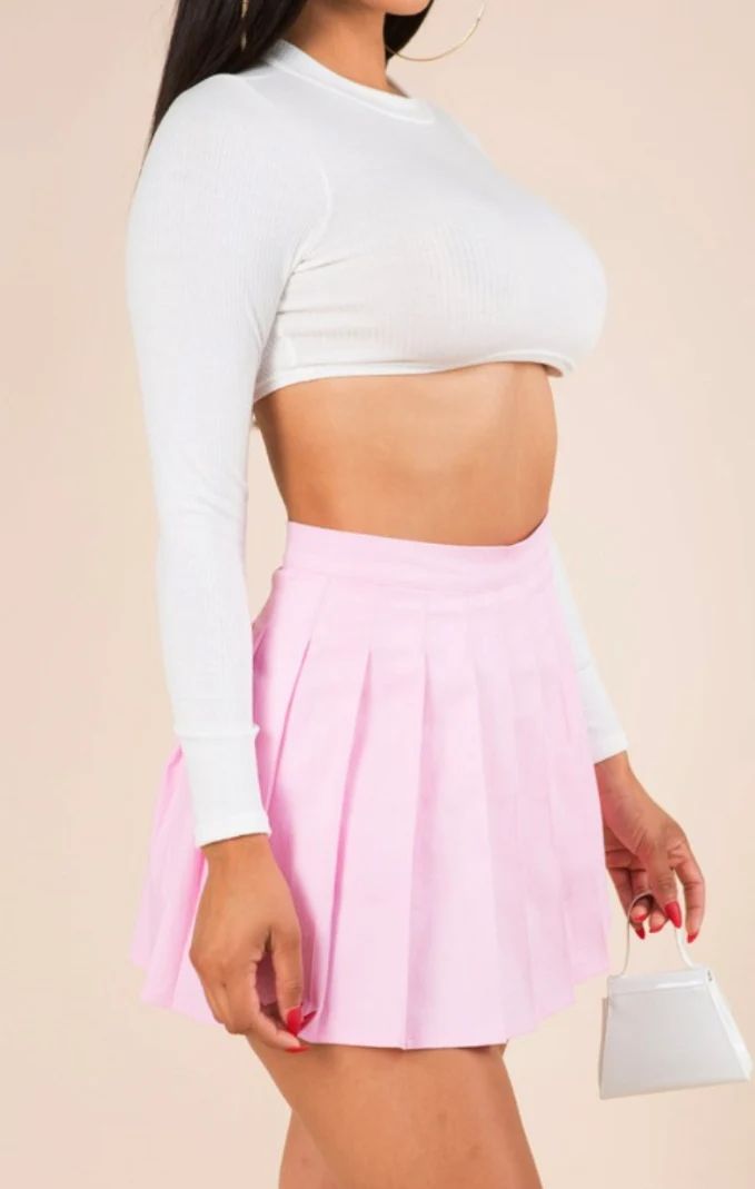 Pink Pleated Skirt SKU#786900
