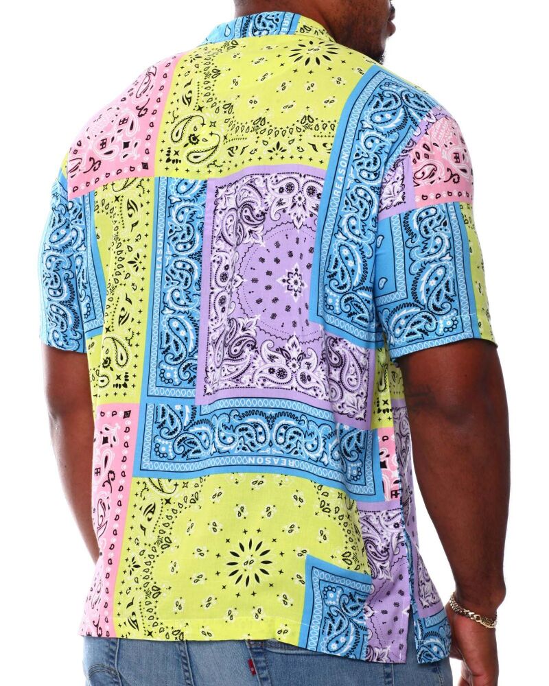 Pastel Paisley Bandana Woven Shirt (B&T) SKU#4561112